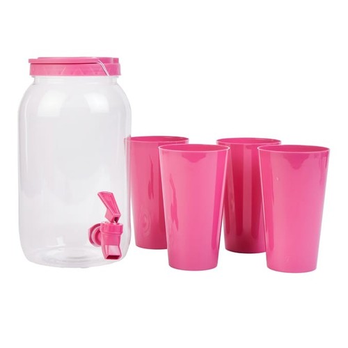 Pink water dispenser drinks - 3l,