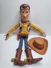 Disney Pixar Toy Story 15" Talking Pullstring Cowboy Woody Figure & Hat