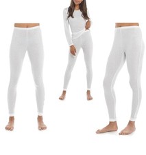 Women's Thermal Leggings – Soft Pointelle Knit – Full Length Long Warm Winter