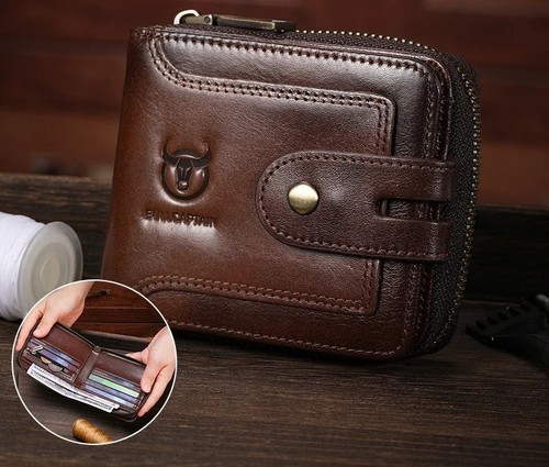 Men genuine leather - men's, rfid