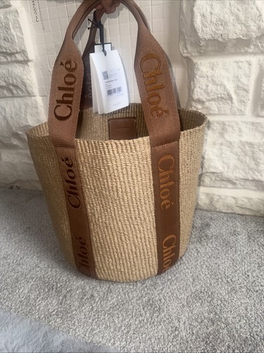 Chloe woody basket raffia bag - chloe,