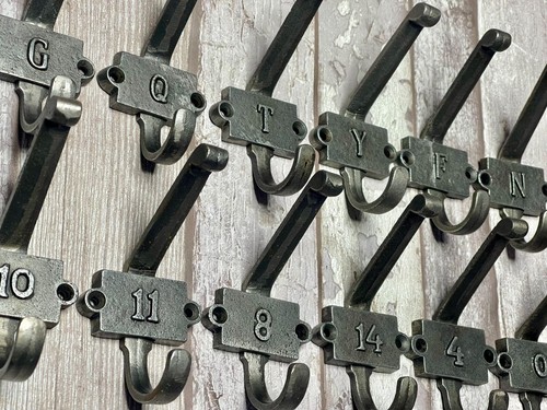 Coat hooks numbers and - coat, hooks-
