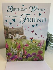 Special Friend FEMALE Birthday Card /with Lovely Verse Card (9 x 6.25") Inserted
