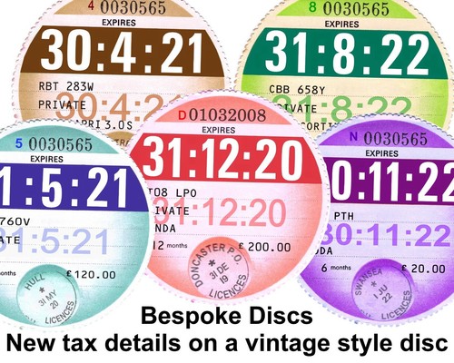 Vintage 1980s style - car, tax