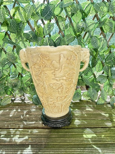 Ornate carved vase - ornate, with