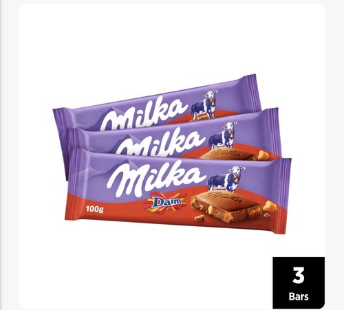 Milka daim chocolate bars - daim,