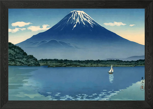 Shoji lake framed wall art - wall,