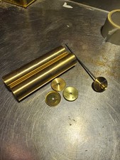 PAIR BRASS cased weight SHELLS LONGCASE WALL Grandfather Clock NOS