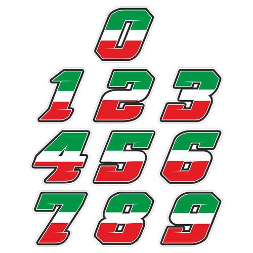 Sticker number racing - number,