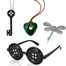 Button Glasses Coraline Costume Party Accessories Set Halloween Costume