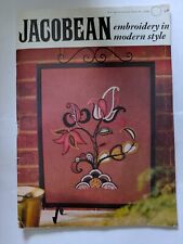 JACOBEAN EMBROIDERY in modern style 1973 vintage Coats 1056 includes transfers