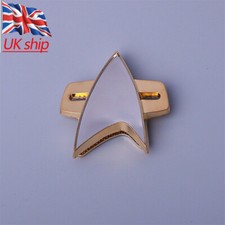 For ST Voyager Communicator Badge Pin Starfleet Brooch Accessories Props Alloy