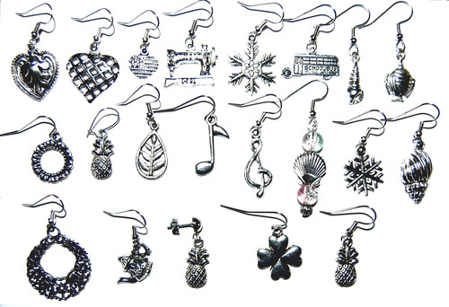 Tibetan silver earrings - tibetan,
