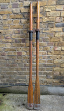 (7) VINTAGE  WOODEN BOAT  OARS