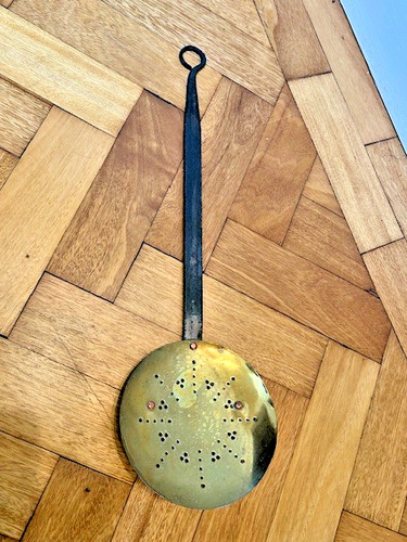 Large antique brass - brass, strainer
