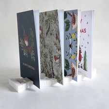 Greeting Card Display White Card Holder Stand for 17 Cards - Fish Design