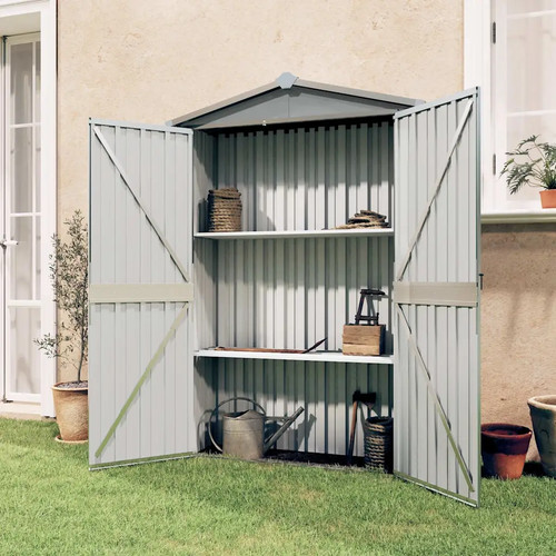 Garden shed grey galvanised - garden,