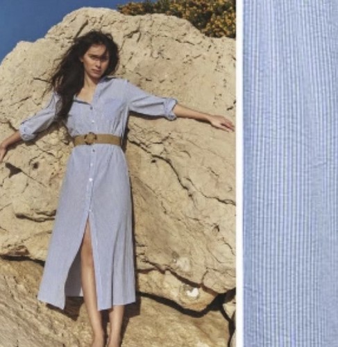Zara blue white - striped, shirt