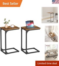 Rustic C-Shaped End Table Set