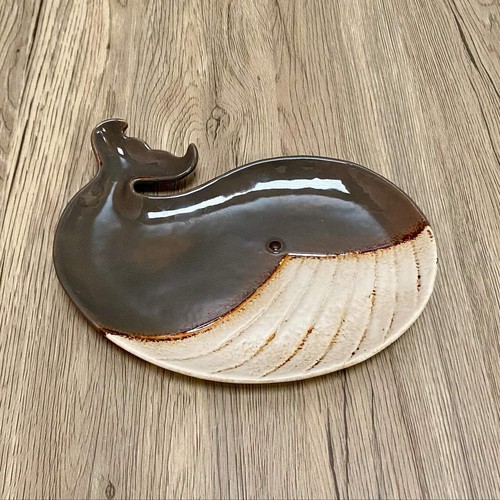 Ceramic whale plate - ceramic,