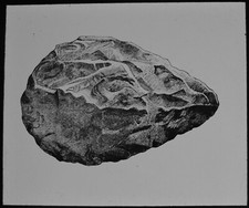 PREHISTORIC MAN - FLINT TOOL FROM MADRAS INDIA C1880 Magic Lantern Slide