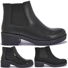 LADIES WOMENS FLAT LOW BLOCK