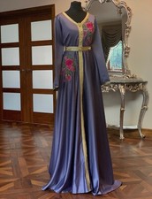 Al Mazyoona Moroccan Dubai Arabic Chiffon Kaftan Farasha Dress Abaya Khaleeji 