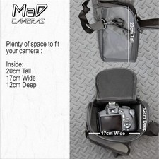 Medium Padded Camera Shoulder Bag Carry Case for Canon EOS Digital SLR eg. 2000D