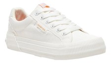 Rocket Dog Cheery Womens White Casual Lace Up Canvas Pumps Shoes Trainers