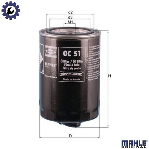 Oil filter for vw - 51,