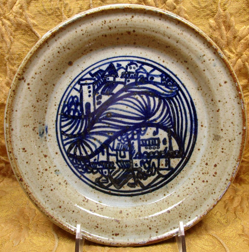Salt glazed stoneware blue - 1,