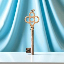 Authentic Tiffany & Co. Crown Key Sterling Silver 925 Skeleton Key Rare Retired 