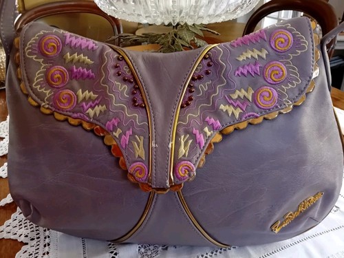 Zandra rhodes hand bag - zandra, signed