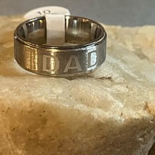 DAD Tungsten Band Ring Etched