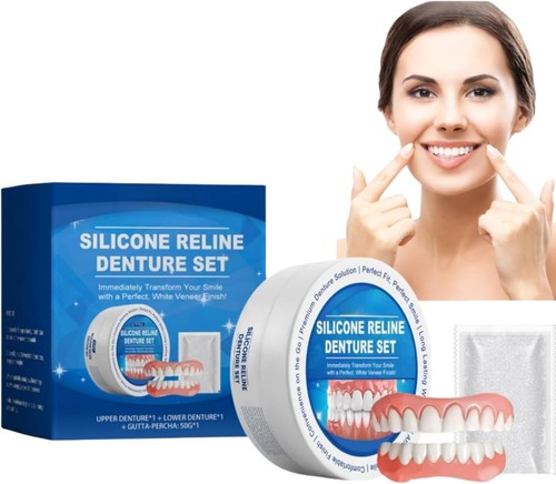 Silicone denture set for - denture,