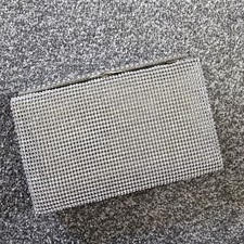 Quiz Silver Jewel Glitter Clutch Evening Bag Party Wedding diamante