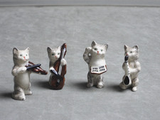 Vintage Beswick Cat orchestra in Very Good Condition 4 items 5.5cm tall