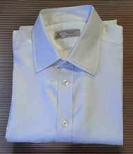 Turnbull & Asser Stock Special White Button Cuff 100% Fine Cotton UK 16.5" EU 42