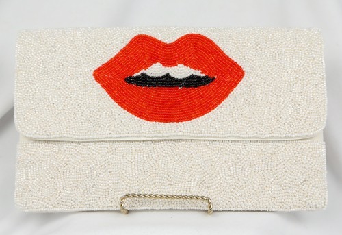 Vgc shirdee white beaded purse - shirdee,