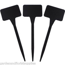 Black Plastic T Labels - Packs