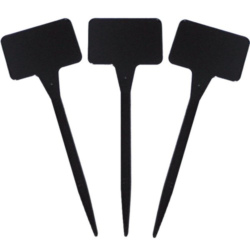 Black plastic labels - -, packs