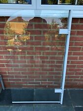 Bath Screen Curved Edge White Frame Heavy Duty