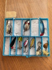 Vintage Shakespeare FishingTackle Box With Assorted Spinners