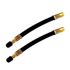 Flexible Rubber Tyre Valve Extension 140mm x 2 Twin Wheel Lorry Van Bus Adaptor