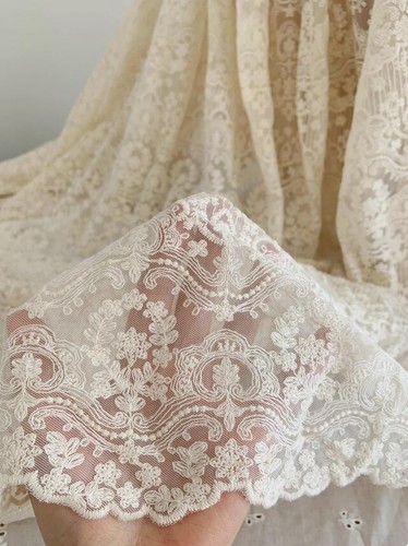 Vintage cream apricot cotton - vintage,