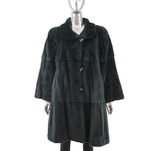Green sheared mink stroller - sheared,