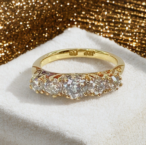 Victorian old cut diamond ring - diamond,