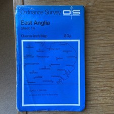 OS East Anglia Sheet 14 Quarter-Inch Map 1:250,000 (Ordnance Survey 1974)