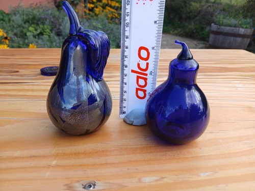 Bristol blue glass pair - blue, 'pair