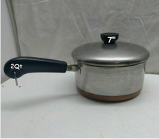 Revere Ware Copper Stainless 1Qt,2Qt,3Qt Saucepan & Lid [Pick Pot Steamer Boiler